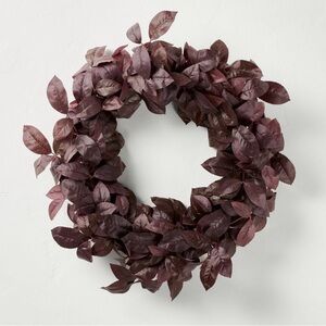 Hearth & Hand 26” Deep Plum Leaf Wreath - NWT